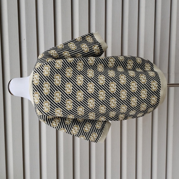 GUCCI GG LOGO METALLIC JACQUARD TOP SWEATER - Picture 4 of 9